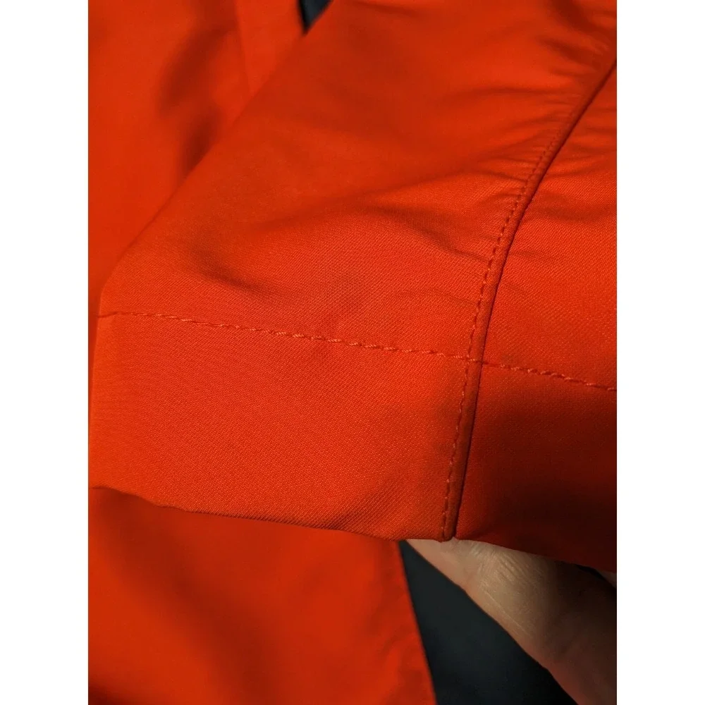 VTG POLO RALPH LAUREN Men Large Orange Full Zip Long Sleeve Windbreaker‎ Jacket